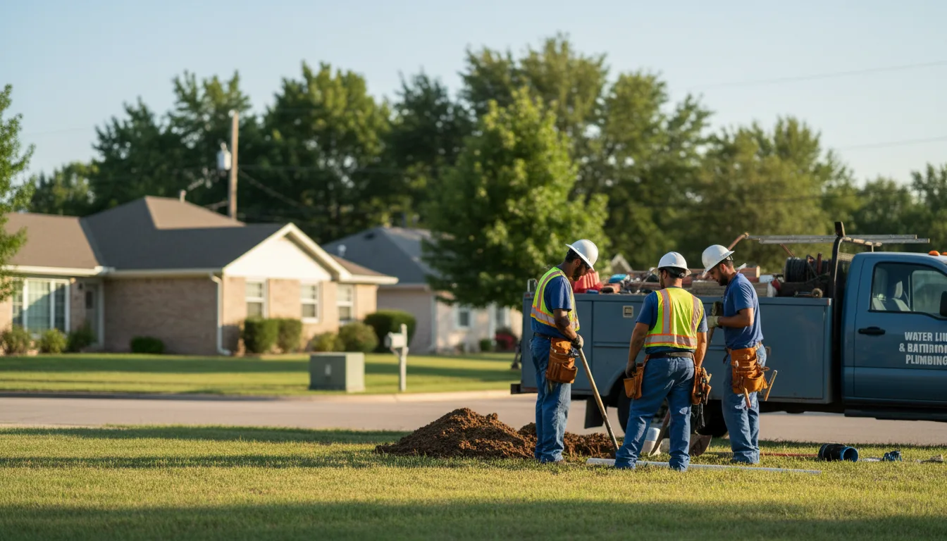 Residential water line and bathroom plumbing service in Adamsville, PA